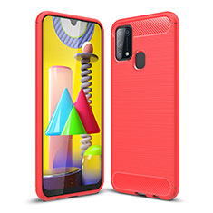 Silikon Hülle Handyhülle Gummi Schutzhülle Flexible Tasche Line WL1 für Samsung Galaxy M31 Prime Edition Rot