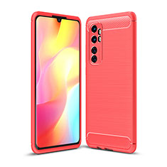 Silikon Hülle Handyhülle Gummi Schutzhülle Flexible Tasche Line WL1 für Xiaomi Mi Note 10 Lite Rot