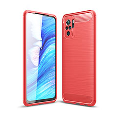 Silikon Hülle Handyhülle Gummi Schutzhülle Flexible Tasche Line WL1 für Xiaomi Redmi Note 10 4G Rot