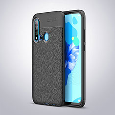 Silikon Hülle Handyhülle Gummi Schutzhülle Leder für Huawei P20 Lite (2019) Schwarz