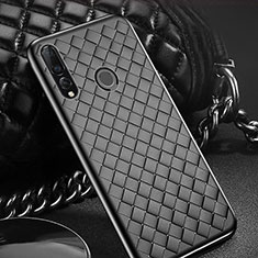 Silikon Hülle Handyhülle Gummi Schutzhülle Leder Tasche A01 für Huawei Honor 20i Schwarz