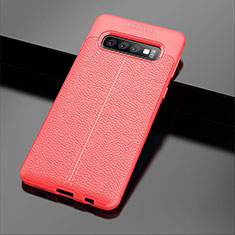 Silikon Hülle Handyhülle Gummi Schutzhülle Leder Tasche A02 für Samsung Galaxy S10 5G Rot