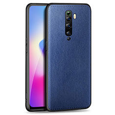 Silikon Hülle Handyhülle Gummi Schutzhülle Leder Tasche C02 für Oppo Reno2 Z Blau