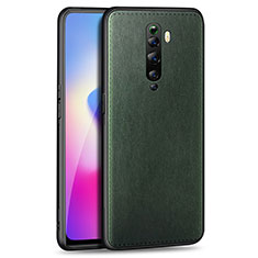 Silikon Hülle Handyhülle Gummi Schutzhülle Leder Tasche C02 für Oppo Reno2 Z Grün