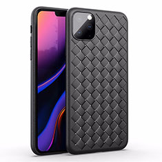 Silikon Hülle Handyhülle Gummi Schutzhülle Leder Tasche für Apple iPhone 11 Pro Schwarz