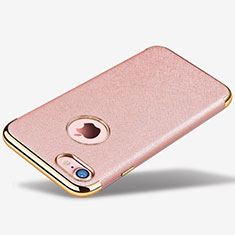 Silikon Hülle Handyhülle Gummi Schutzhülle Leder Tasche für Apple iPhone 8 Rosegold