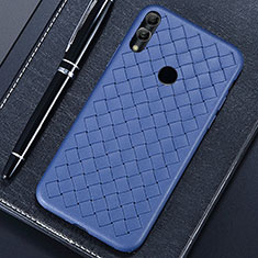 Silikon Hülle Handyhülle Gummi Schutzhülle Leder Tasche für Huawei Honor V10 Lite Blau