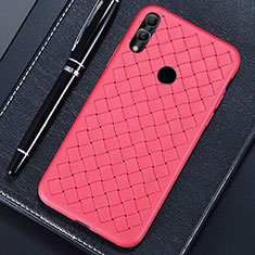 Silikon Hülle Handyhülle Gummi Schutzhülle Leder Tasche für Huawei Honor V10 Lite Rot