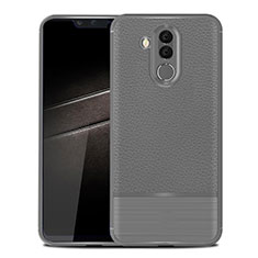 Silikon Hülle Handyhülle Gummi Schutzhülle Leder Tasche für Huawei Mate 20 Lite Grau