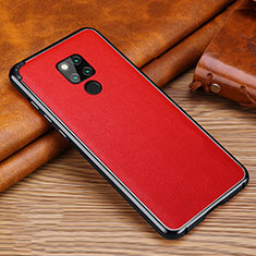 Silikon Hülle Handyhülle Gummi Schutzhülle Leder Tasche für Huawei Mate 20 X 5G Rot