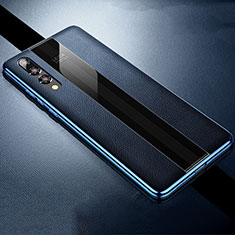 Silikon Hülle Handyhülle Gummi Schutzhülle Leder Tasche für Huawei P20 Pro Blau