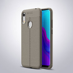 Silikon Hülle Handyhülle Gummi Schutzhülle Leder Tasche für Huawei Y6 Prime (2019) Grau