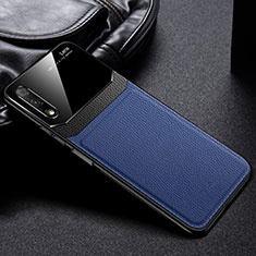 Silikon Hülle Handyhülle Gummi Schutzhülle Leder Tasche für Huawei Y9 Prime (2019) Blau