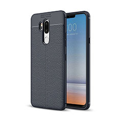 Silikon Hülle Handyhülle Gummi Schutzhülle Leder Tasche für LG G7 Blau