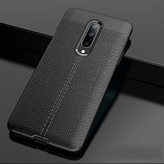 Silikon Hülle Handyhülle Gummi Schutzhülle Leder Tasche für OnePlus 7 Pro Schwarz