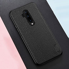 Silikon Hülle Handyhülle Gummi Schutzhülle Leder Tasche für OnePlus 7T Pro Schwarz