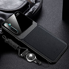 Silikon Hülle Handyhülle Gummi Schutzhülle Leder Tasche für Oppo K5 Schwarz