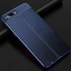 Silikon Hülle Handyhülle Gummi Schutzhülle Leder Tasche für Oppo RX17 Neo Blau