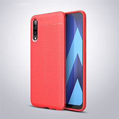 Silikon Hülle Handyhülle Gummi Schutzhülle Leder Tasche für Samsung Galaxy A50S Rot