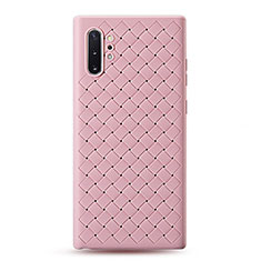 Silikon Hülle Handyhülle Gummi Schutzhülle Leder Tasche für Samsung Galaxy Note 10 Plus Rosegold