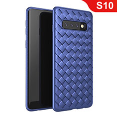 Silikon Hülle Handyhülle Gummi Schutzhülle Leder Tasche für Samsung Galaxy S10 5G Blau