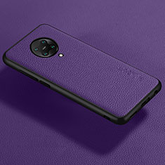 Silikon Hülle Handyhülle Gummi Schutzhülle Leder Tasche für Xiaomi Poco F2 Pro Violett