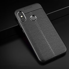 Silikon Hülle Handyhülle Gummi Schutzhülle Leder Tasche für Xiaomi Redmi 6 Pro Schwarz