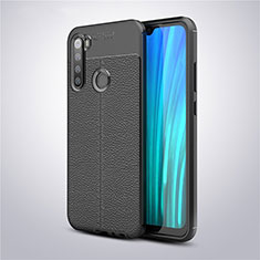 Silikon Hülle Handyhülle Gummi Schutzhülle Leder Tasche für Xiaomi Redmi Note 8 (2021) Schwarz