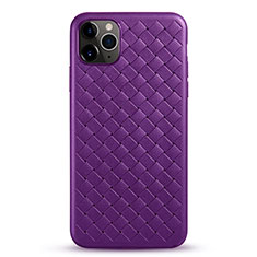 Silikon Hülle Handyhülle Gummi Schutzhülle Leder Tasche G01 für Apple iPhone 11 Pro Max Violett