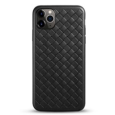 Silikon Hülle Handyhülle Gummi Schutzhülle Leder Tasche G01 für Apple iPhone 11 Pro Schwarz