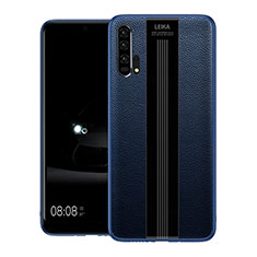 Silikon Hülle Handyhülle Gummi Schutzhülle Leder Tasche H01 für Huawei Honor 20 Pro Blau