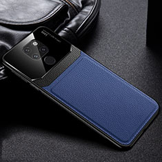 Silikon Hülle Handyhülle Gummi Schutzhülle Leder Tasche H01 für Huawei Mate 20 Blau