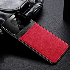 Silikon Hülle Handyhülle Gummi Schutzhülle Leder Tasche H01 für Huawei Mate 20 Rot