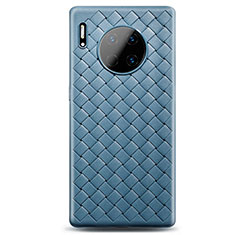 Silikon Hülle Handyhülle Gummi Schutzhülle Leder Tasche H01 für Huawei Mate 30 5G Hellblau