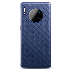 Silikon Hülle Handyhülle Gummi Schutzhülle Leder Tasche H01 für Huawei Mate 30 Pro 5G Blau