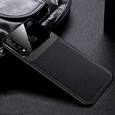 Silikon Hülle Handyhülle Gummi Schutzhülle Leder Tasche H01 für Huawei P30 Lite New Edition Schwarz