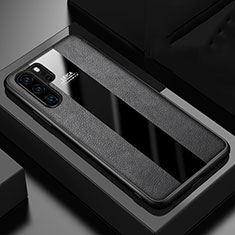 Silikon Hülle Handyhülle Gummi Schutzhülle Leder Tasche H01 für Huawei P30 Pro Schwarz