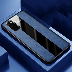 Silikon Hülle Handyhülle Gummi Schutzhülle Leder Tasche H01 für Samsung Galaxy S20 5G Blau