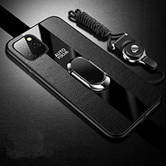 Silikon Hülle Handyhülle Gummi Schutzhülle Leder Tasche H02 für Apple iPhone 11 Pro Schwarz