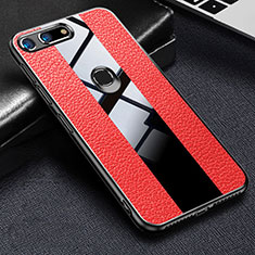 Silikon Hülle Handyhülle Gummi Schutzhülle Leder Tasche H02 für Huawei Honor V20 Rot