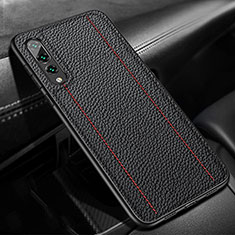 Silikon Hülle Handyhülle Gummi Schutzhülle Leder Tasche H02 für Huawei P20 Pro Schwarz