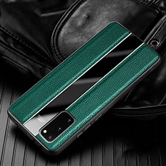 Silikon Hülle Handyhülle Gummi Schutzhülle Leder Tasche H02 für Samsung Galaxy S20 5G Grün