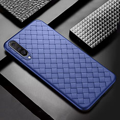 Silikon Hülle Handyhülle Gummi Schutzhülle Leder Tasche H03 für Samsung Galaxy A90 5G Blau