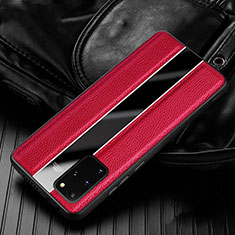 Silikon Hülle Handyhülle Gummi Schutzhülle Leder Tasche H03 für Samsung Galaxy S20 Plus Rot