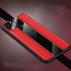 Silikon Hülle Handyhülle Gummi Schutzhülle Leder Tasche H04 für Apple iPhone 11 Pro Rot