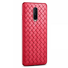 Silikon Hülle Handyhülle Gummi Schutzhülle Leder Tasche H04 für Oppo R17 Pro Rot