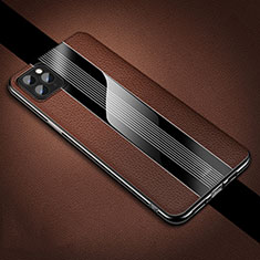Silikon Hülle Handyhülle Gummi Schutzhülle Leder Tasche H05 für Apple iPhone 11 Pro Max Braun