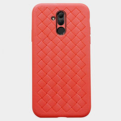 Silikon Hülle Handyhülle Gummi Schutzhülle Leder Tasche H05 für Huawei Mate 20 Lite Rot