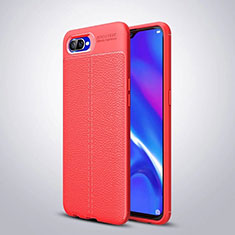 Silikon Hülle Handyhülle Gummi Schutzhülle Leder Tasche H06 für Oppo K1 Rot