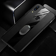 Silikon Hülle Handyhülle Gummi Schutzhülle Leder Tasche L01 für Huawei Nova 3e Schwarz